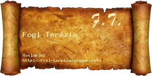 Fogl Terézia névjegykártya